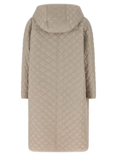 Max Mara The Cube Joan Puffer Jackets Beige In Gray