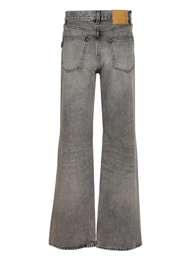 Haikure Korea Flanel Grey Jeans Grey In Gray