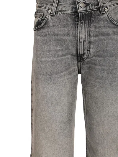 Haikure Korea Flanel Grey Jeans Grey In Gray