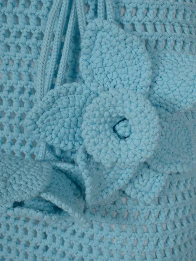 Burberry Abito In Crochet Azzurro Donna In Blue
