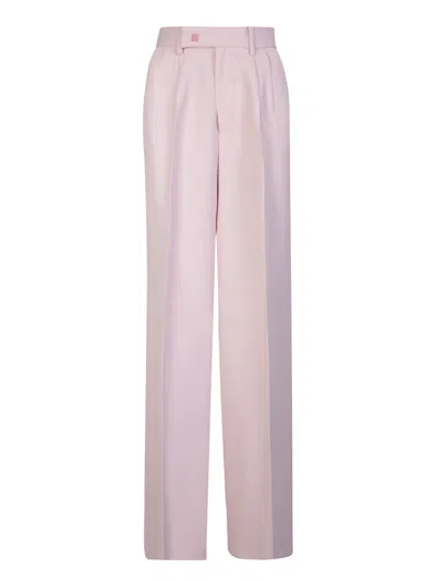 Amiri Pants With Wide Leg And Pleats In Pink