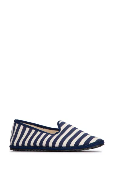 Vibi Venezia Striped Espadrille Sole Loafers
