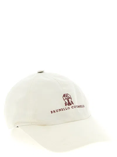 Brunello Cucinelli Logo-embroidered Baseball Cap In White
