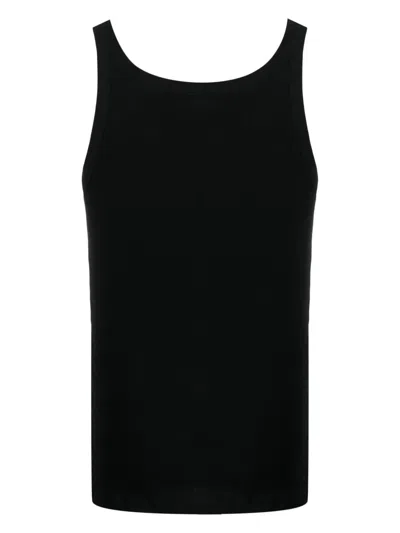 Dolce & Gabbana Marcello Ribbed-knit Tank Top In Black