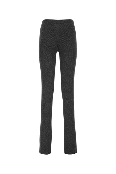 Dion Lee Melange Black Polyester Blend Pant In Gray