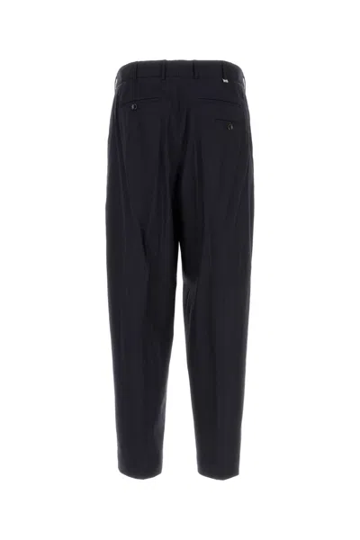 Pt Torino Pantalone In Misto Lana Stretch Nero Uomo In Black