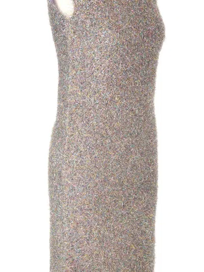 Jil Sander Multicolor Polyester Blend Dress In Neutral