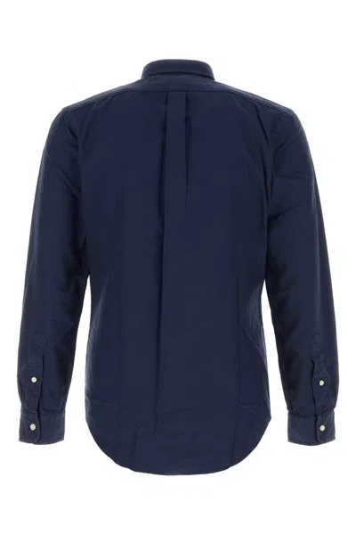 Polo Ralph Lauren Oxford Shirt With Button-down Collar And Long Sleeves In Blue