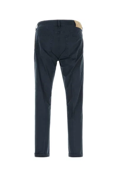 Pt Torino Trousers Stretch Cotton Belt Loops In Blue
