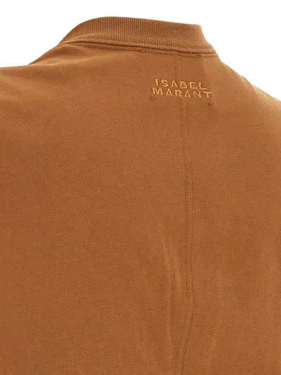Isabel Marant Sleeveless Crew Neck Top With Knot Detail In Brown