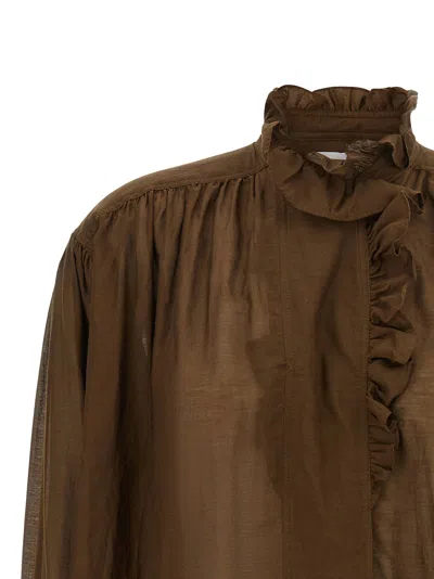 Isabel Marant Étoile Marant Etoile Women Pamias Blouse In Brown