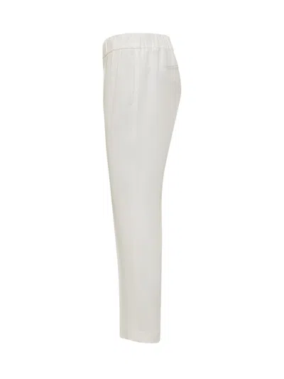 Brunello Cucinelli Cropped Trousers In White