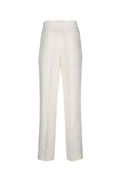 Calvin Klein Structured Linen Pleated Pant In Multi