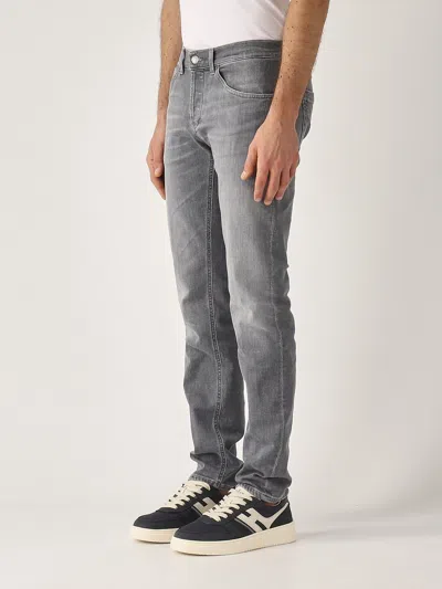 Dondup Jeans George Skinny Fit Stretch Jeans In Gray