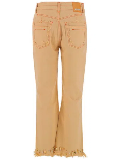 Jacquemus Distressed-effect Flared Jeans In Neutral