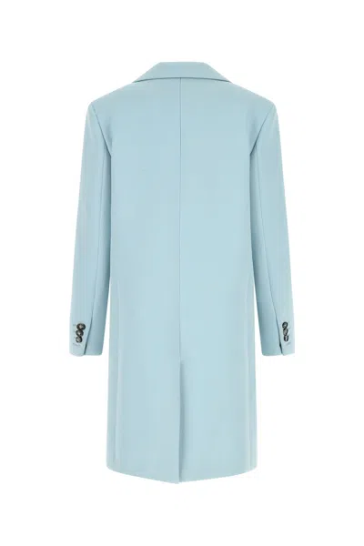 Bottega Veneta Viscose And Silk Twill Coat In Blue