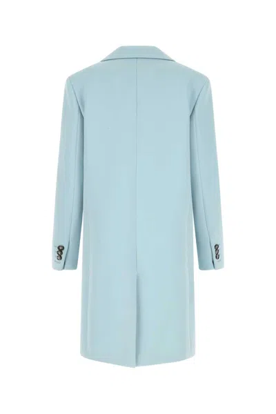 Bottega Veneta Viscose And Silk Twill Coat In Blue