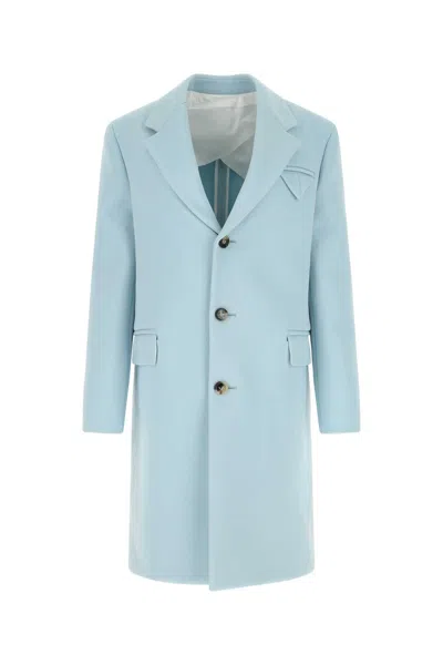 Bottega Veneta Viscose And Silk Twill Coat In Blue
