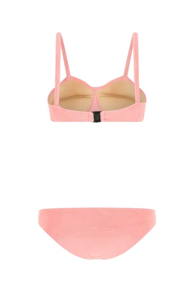 Lisa Marie Fernandez Pink Stretch Terry Goldwyn Bikini In Pink