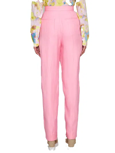 Stella Mccartney Pink Viscose Blend Wide-leg Pant In Pink