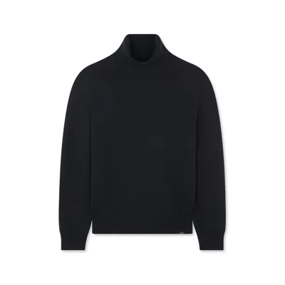 Paul & Shark Soft Cool Touch Wool Turtleneck In Black