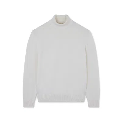 Paul & Shark Soft Cool Touch Wool Turtleneck In White