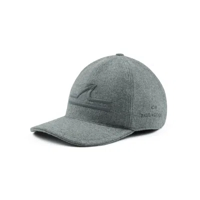 Paul & Shark Wool And Cashmere Baseball Cap In Gray