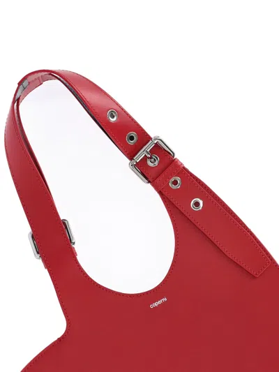 Coperni Heart-shaped Red Calfskin Tote Bag With Adjustable Handle In Red