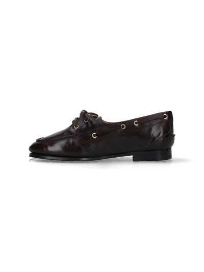 Bally Buffalo Leather Loafers Gold Hardware In Black