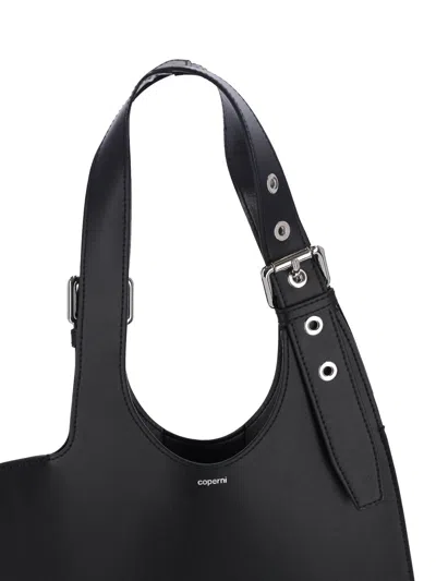 Coperni Asymmetrical Heart-shaped Shoulder Bag In Black