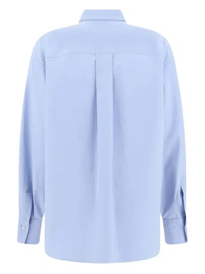 Brunello Cucinelli Bow Pocket Long Sleeve Shirt In Blue