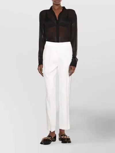 Ermanno Scervino Straight-leg Tailored Trousers With Clean Front In White