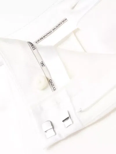 Ermanno Scervino Straight-leg Tailored Trousers With Clean Front In White