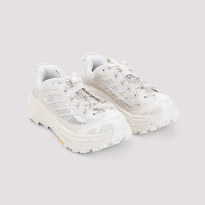 Hoka Sole Sneakers With Breathable Mesh Panels In White