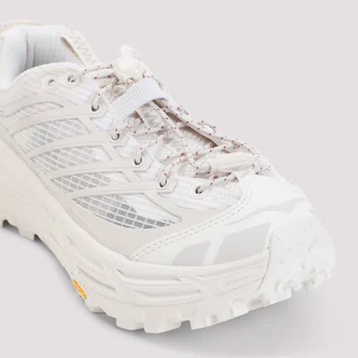 Hoka Sole Sneakers With Breathable Mesh Panels In White