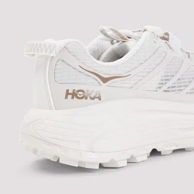 Hoka Sole Sneakers With Breathable Mesh Panels In White