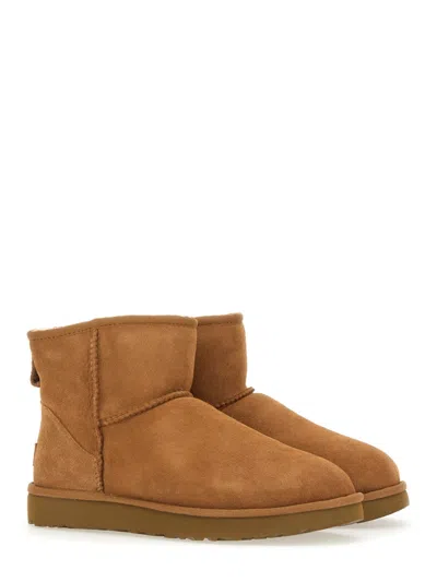 Ugg 10mm Mini Classic Ii Shearling Boots In Brown