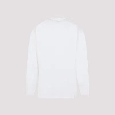 Carhartt Fleeced Cotton American Script Crew-neck Sweatshirt With Emb In White