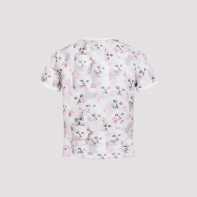 Diesel Cat-print T-shirt With Short Sleeves Throughout In White