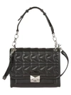 KARL LAGERFELD Black Quilted Shoulder Bag,3019A999