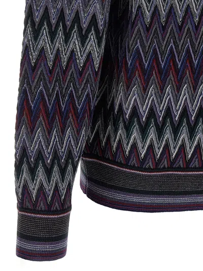 Missoni Zigzag Pattern Sweater Sweaters And Cardigans Blue In Multi