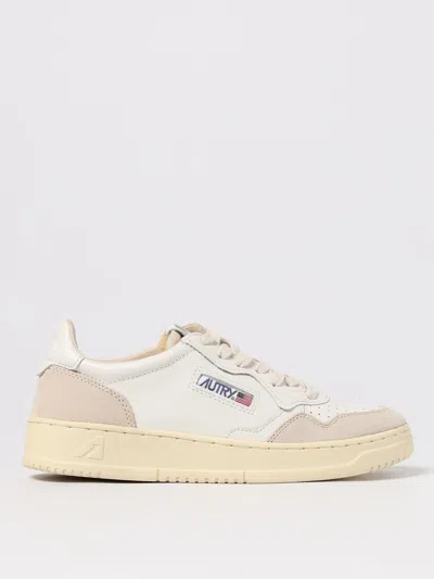 Autry Leather And Suede Sneakers Micro-holes In White