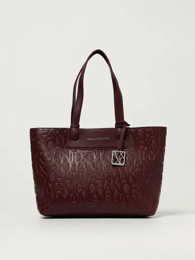 Armani Exchange Tote Bag  Woman Color Burgundy In Burgundy