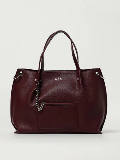 Armani Exchange Tote Bag  Woman Color Burgundy In Burgundy