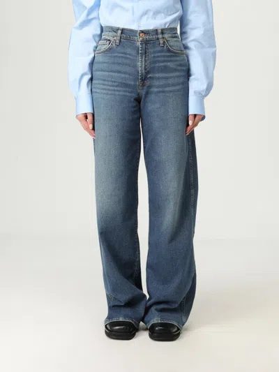 7 For All Mankind Jeans  Woman Color Denim In Blue