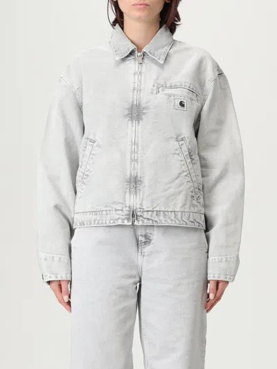 Carhartt Emery Jacket With Collar And Pockets In White