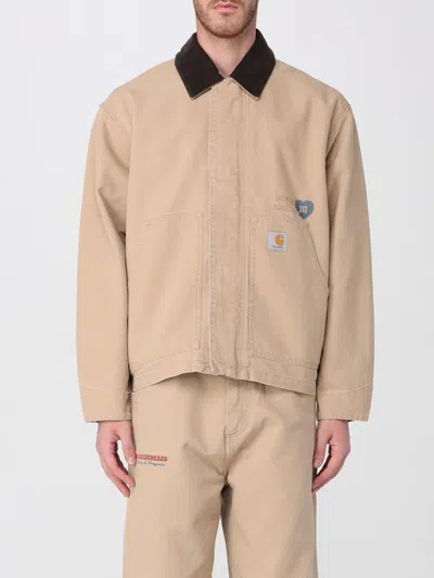 Carhartt Work In Progress Og Arcan Graphic Organic Cotton Canvas Jacket In Neutral