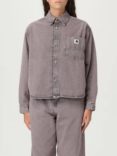 Carhartt Georgia Logo Patch Denim Jacket In Purple