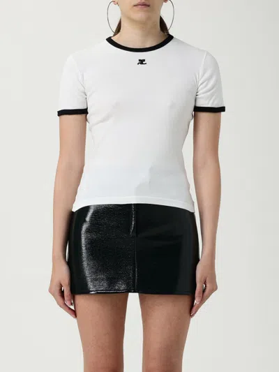 Courrèges Courreges T-shirt Woman In White