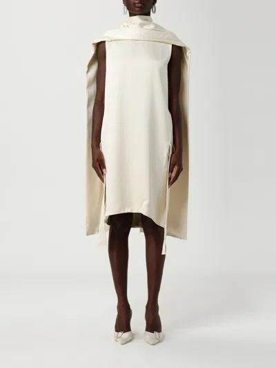 Totême Toteme Cocoon Scarf Dress Ecru In White
